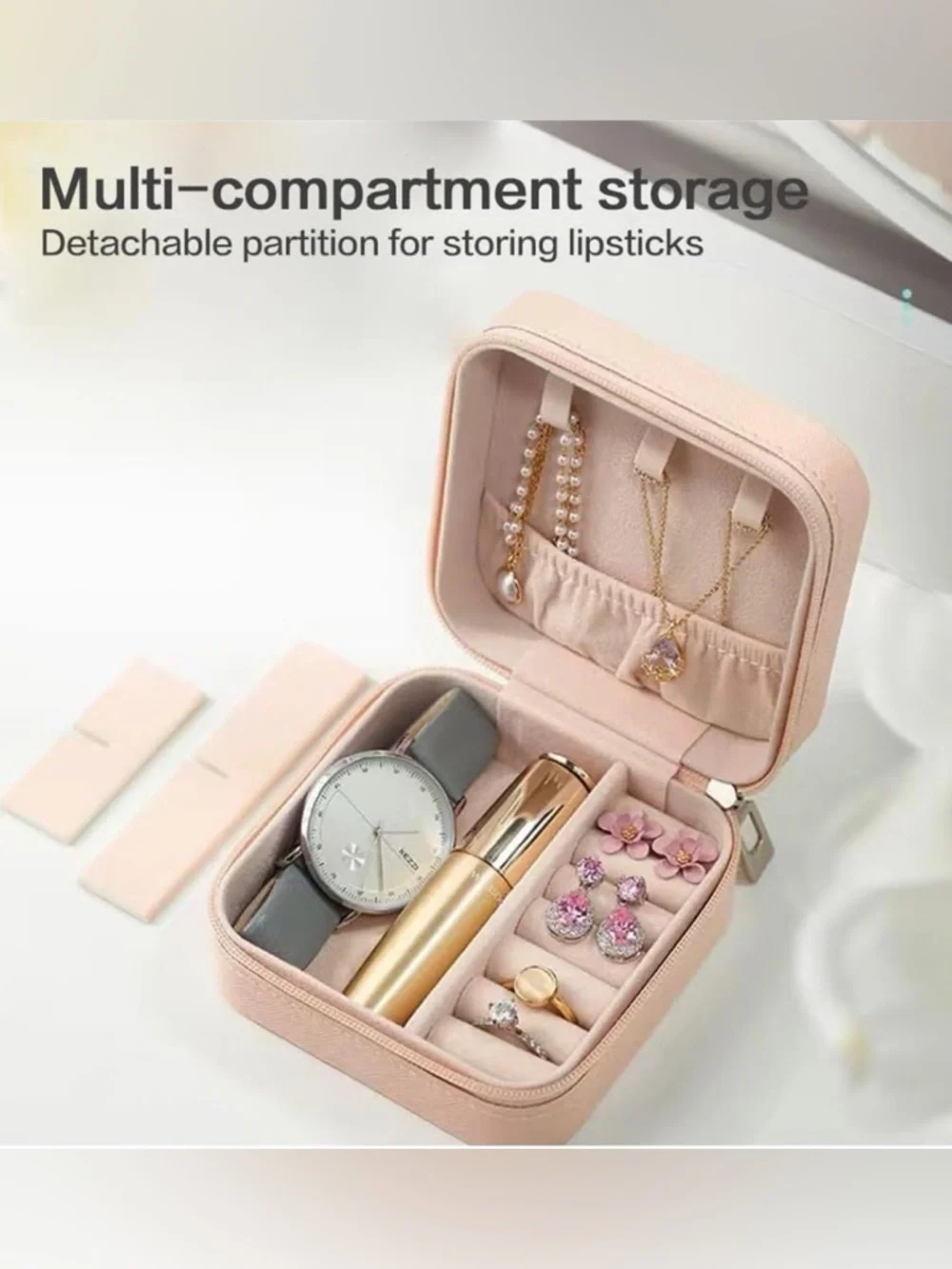 NWT~Jewelry Box Organizer~ Customizable~ Light Pink